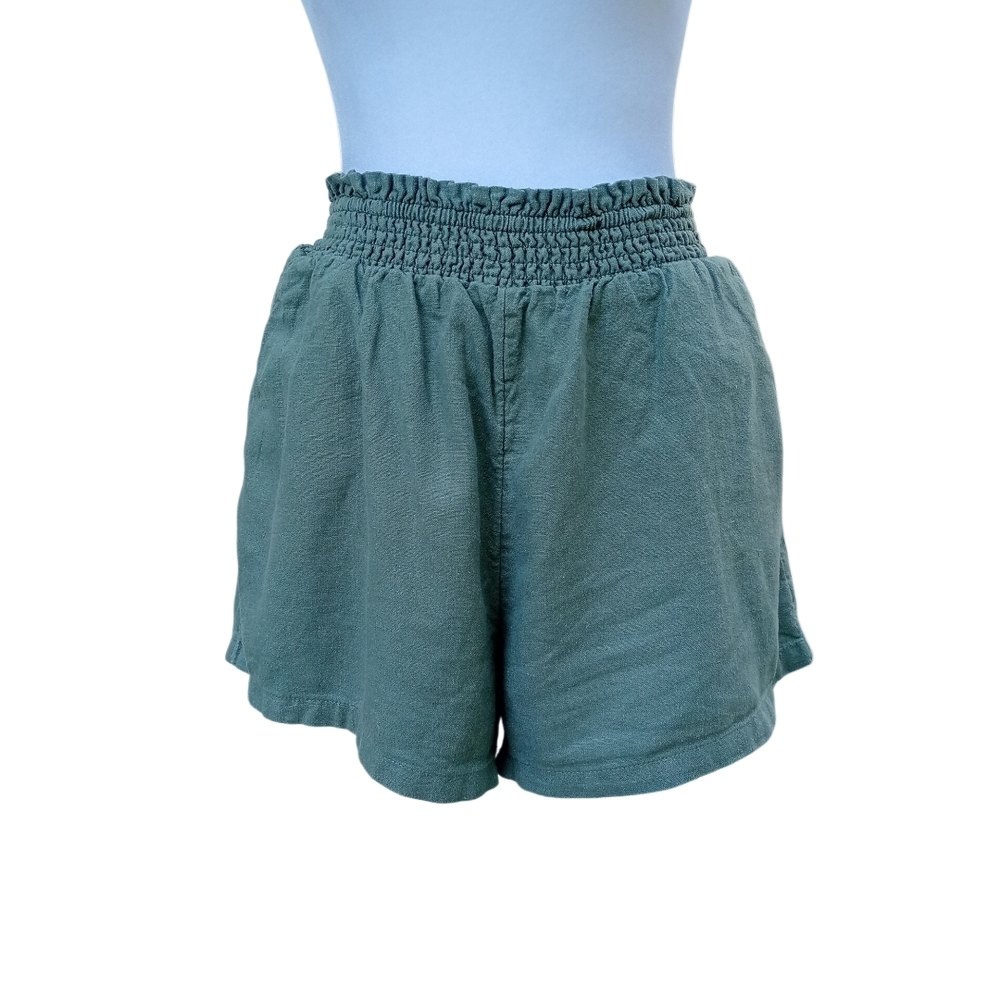 Universal Thread, Lino, High Waist Teal Shorts for Women